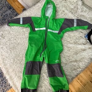 OAKI Green and Gray Kids Raincoat